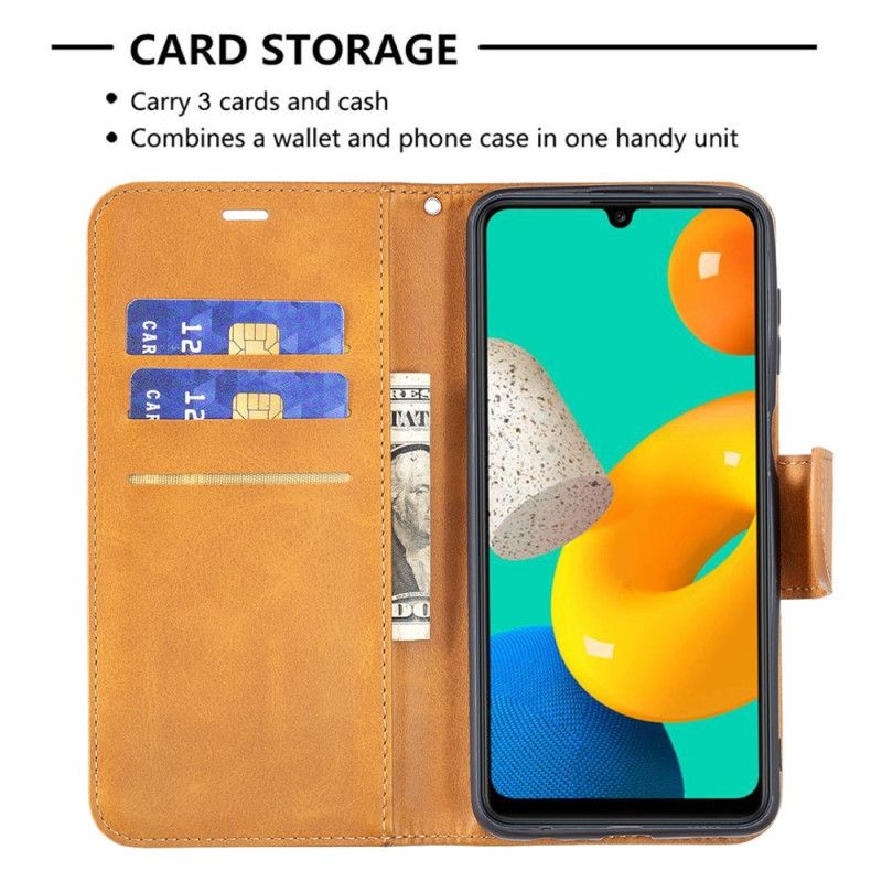 Läderfodral Samsung Galaxy M32 Telefonfodral Slät Flap Sned