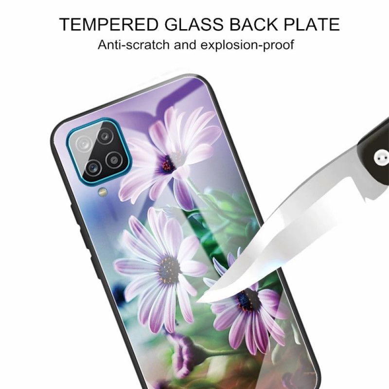 Skal Samsung Galaxy M32 Blommor I Härdat Glas