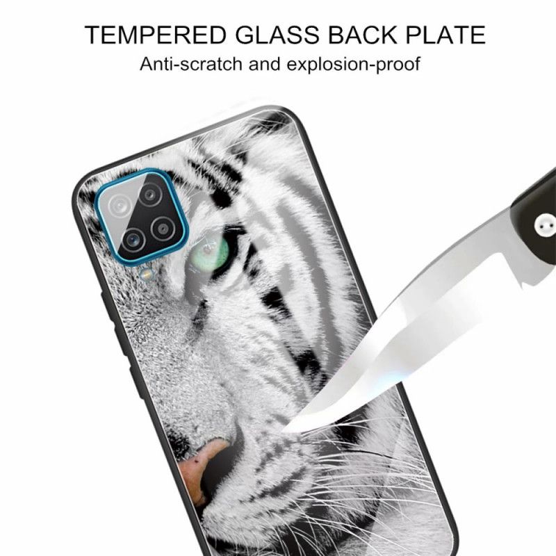 Skal Samsung Galaxy M32 Telefonfodral Tiger I Härdat Glas