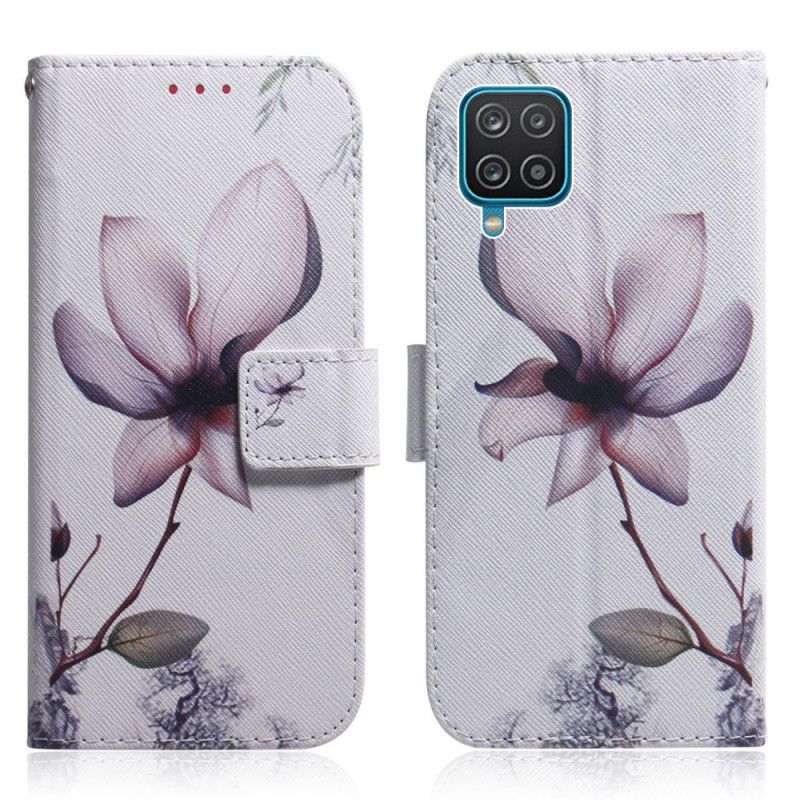 Skyddsfodral Samsung Galaxy M32 Gammal Rosa Blomma