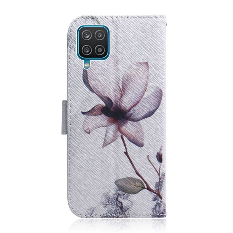 Skyddsfodral Samsung Galaxy M32 Gammal Rosa Blomma