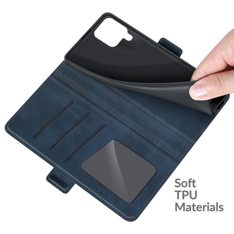 Skyddsfodral Samsung Galaxy M32 Lädereffektdesign