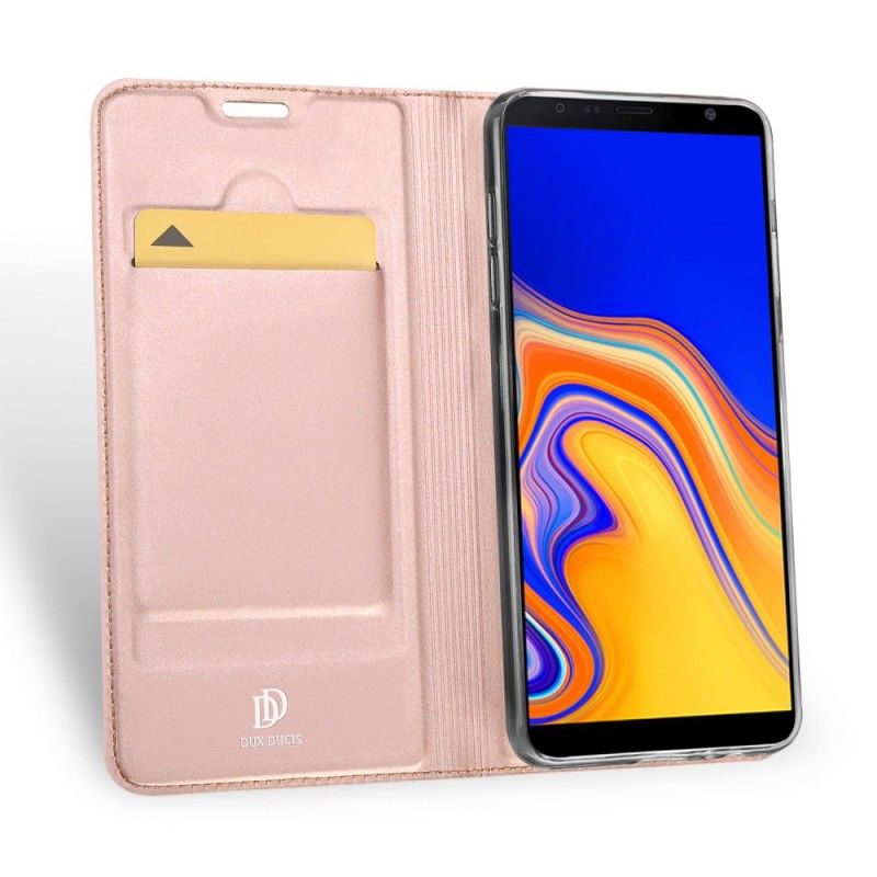 Folio-fodral för Samsung Galaxy J4 Plus Gyllene Förstklassig Serie