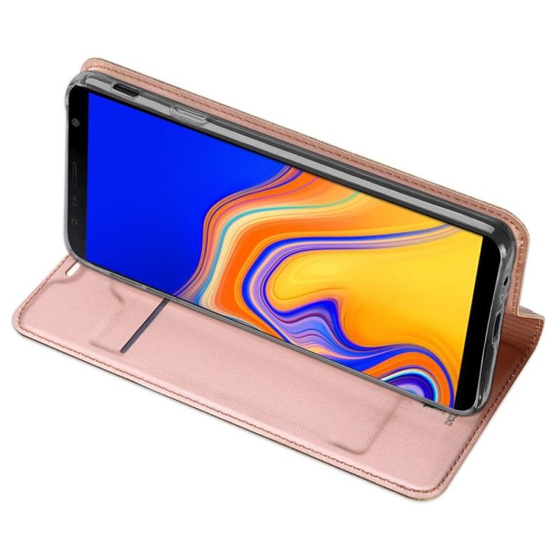 Folio-fodral för Samsung Galaxy J4 Plus Gyllene Förstklassig Serie