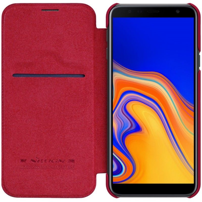 Folio-fodral Samsung Galaxy J4 Plus Röd Nillkin Qin-Serien