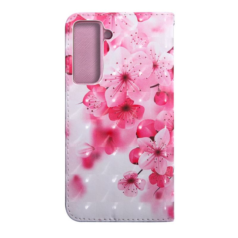 Fodral för Samsung Galaxy S21 Plus 5G Rosa Blommor