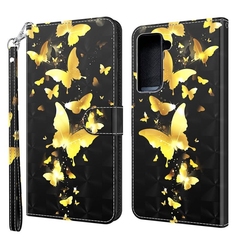 Fodral Samsung Galaxy S21 Plus 5G Gula Fjärilar