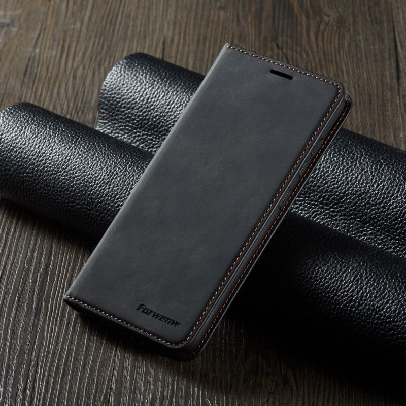 Folio-fodral Samsung Galaxy S21 Plus 5G Svart Forwenw Lädereffekt