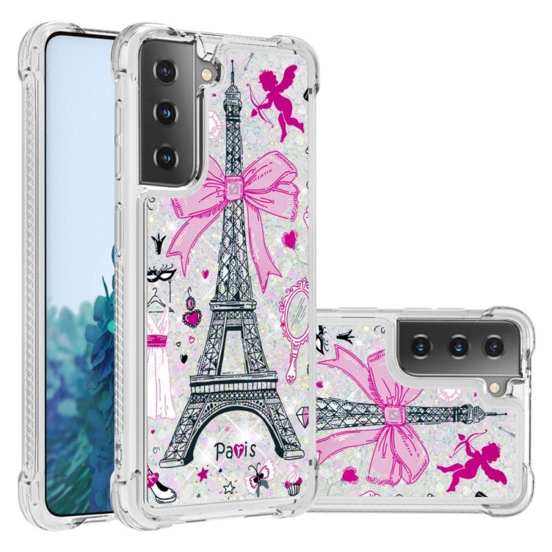 Skal Samsung Galaxy S21 Plus 5G Eiffeltornets Glitter