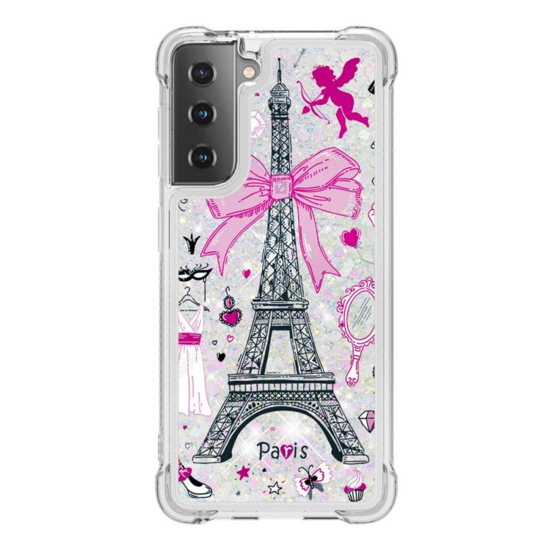 Skal Samsung Galaxy S21 Plus 5G Eiffeltornets Glitter