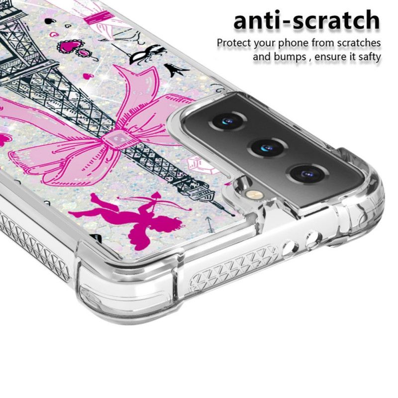 Skal Samsung Galaxy S21 Plus 5G Eiffeltornets Glitter