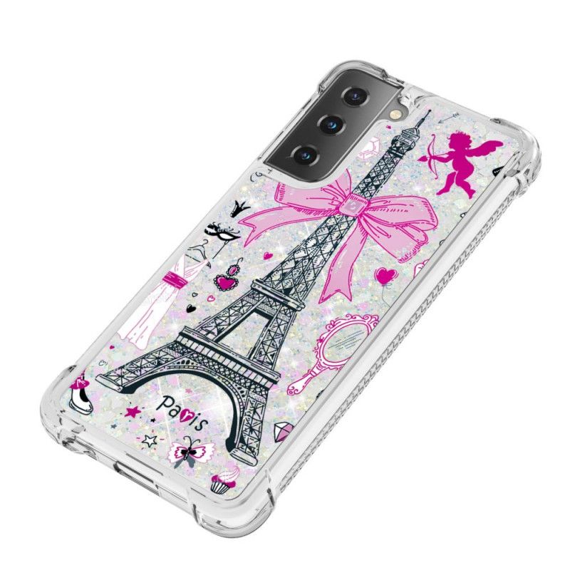 Skal Samsung Galaxy S21 Plus 5G Eiffeltornets Glitter