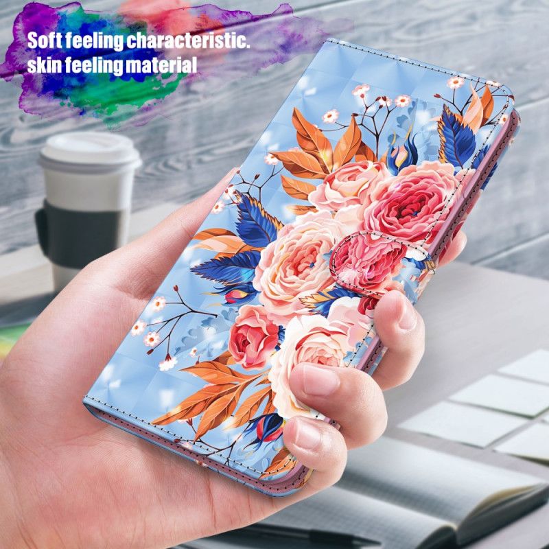 Skyddsfodral Samsung Galaxy S21 Plus 5G Röd Romantisk Ljuspunkt Med Rem