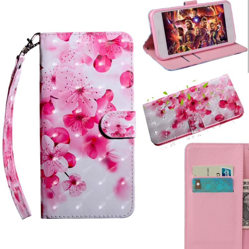 Fodral Samsung Galaxy M21 Rosa Blommor