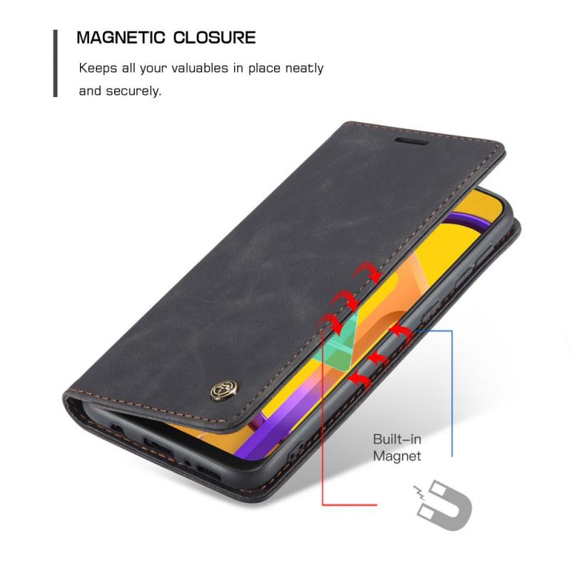Folio-fodral Samsung Galaxy M21 Svart Konstläderfodral