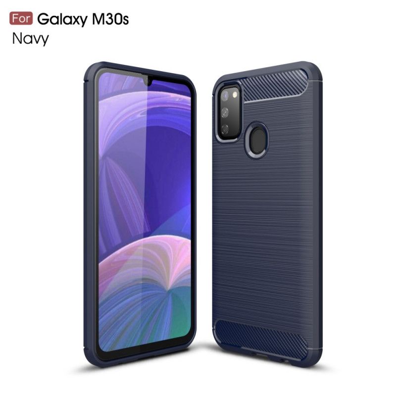 Skal Samsung Galaxy M21 Svart Borstad Kolfiber