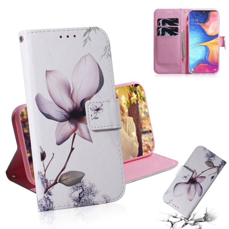 Skyddsfodral Samsung Galaxy M21 Gammal Rosblomma