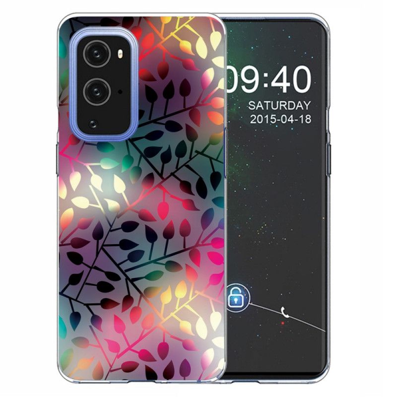 Skal för OnePlus 9 Grön Löv