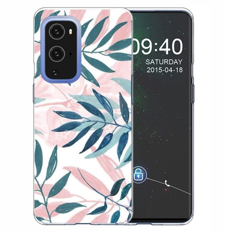 Skal för OnePlus 9 Grön Löv