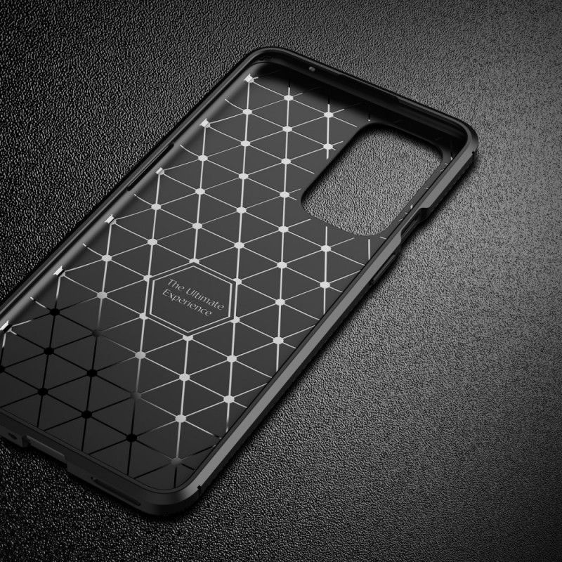 Skal för OnePlus 9 Svart Flexibel Kolfiberstruktur