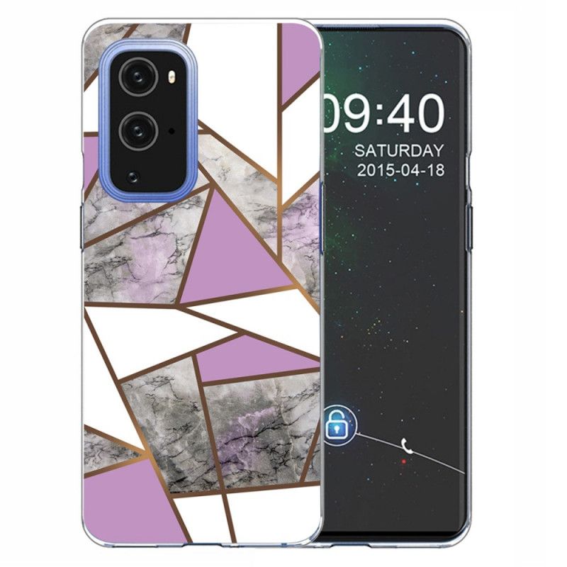 Skal OnePlus 9 Svart Geometrisk Marmor