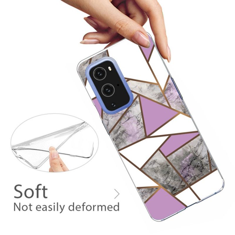 Skal OnePlus 9 Svart Geometrisk Marmor