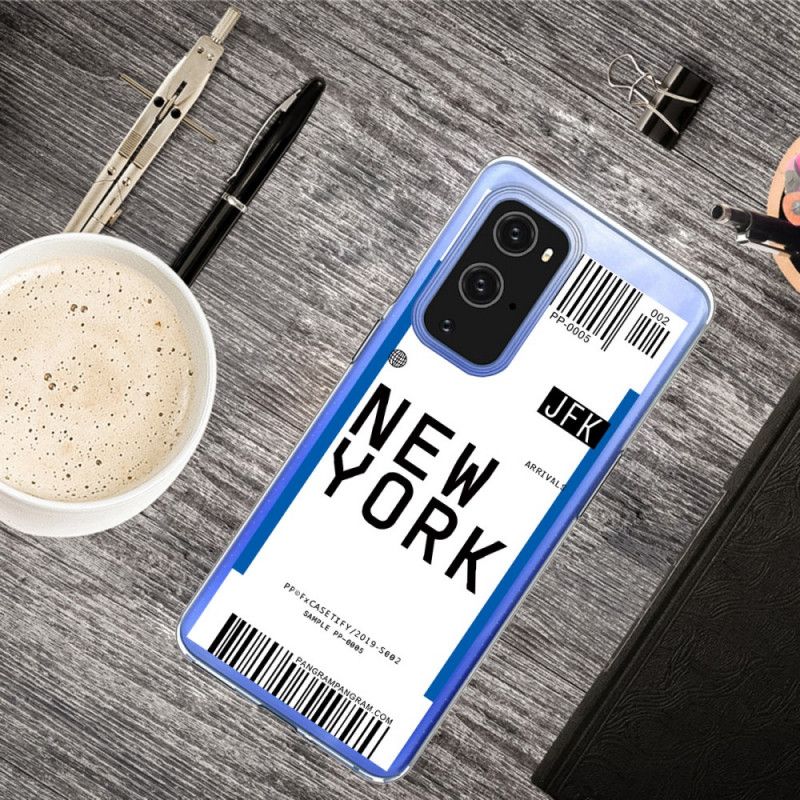 Skal OnePlus 9 Svart Ombordstigningskort Till New York