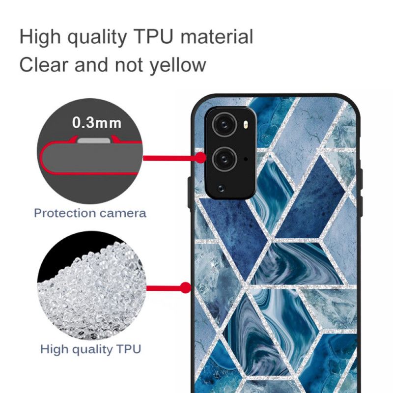 Skal OnePlus 9 Vit Glitter I Marmor