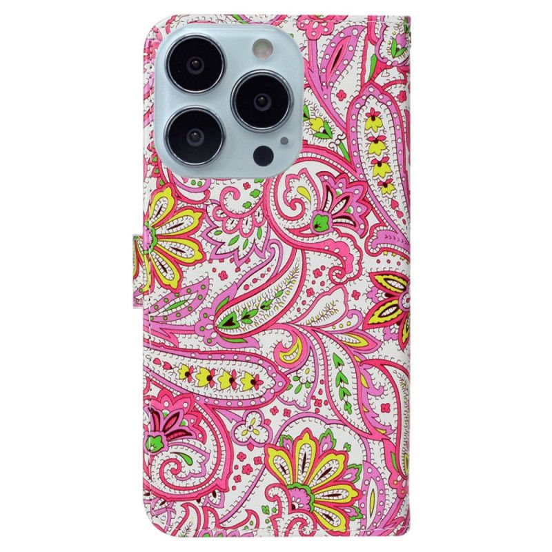 Fodral iPhone 16 Pro Floral Print Strappy