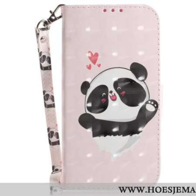 Fodral iPhone 16 Pro Panda Love Med Rem