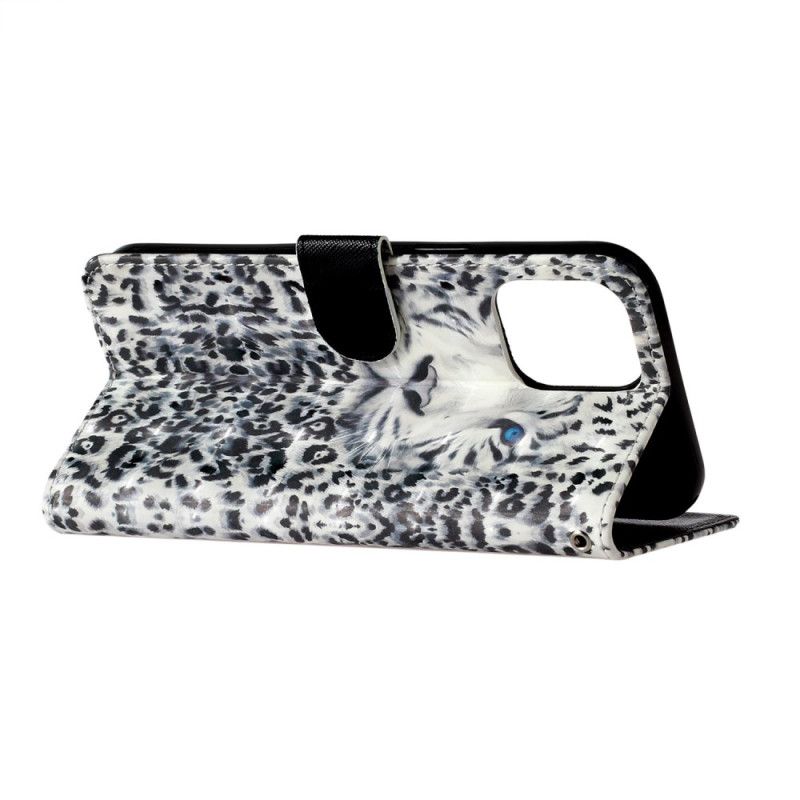 Läderfodral iPhone 16 Pro Telefonfodral Leopardrem