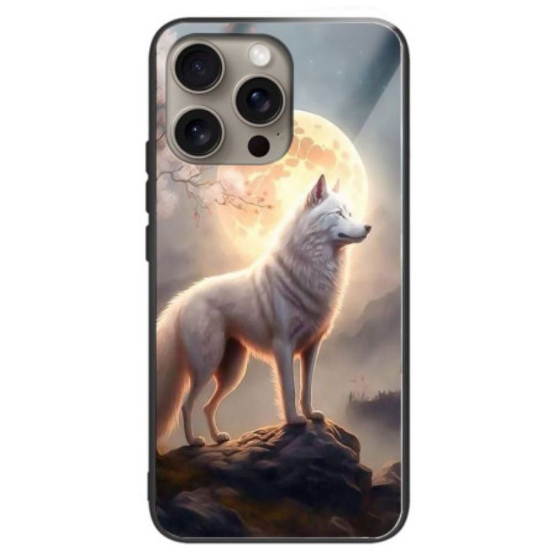 Skal iPhone 16 Pro Moonlight Wolf Härdat Glas