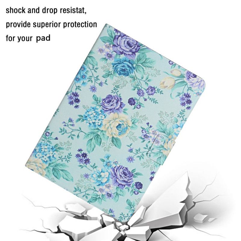 Läderfodral Huawei MatePad T 8 Svart Mobilskal Blommor Blommor Blommor