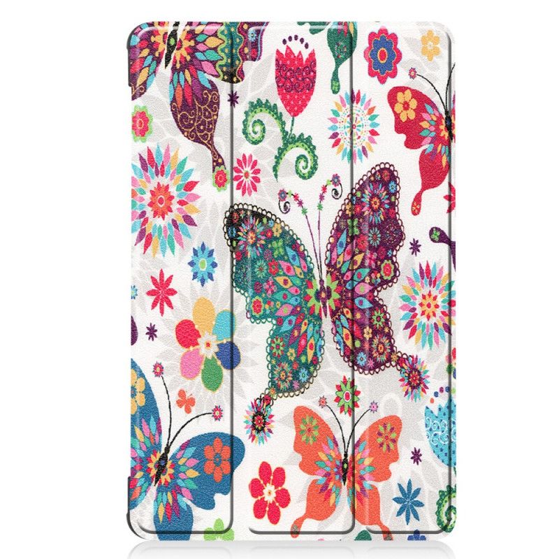 Smart Fodral Huawei MatePad T 8 Retro Fjärilar Och Blommor