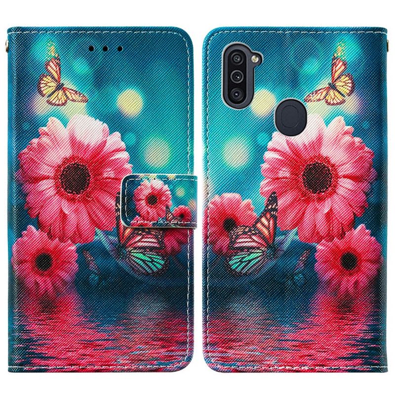 Fodral Samsung Galaxy M11 Blommor Och Fjärilar