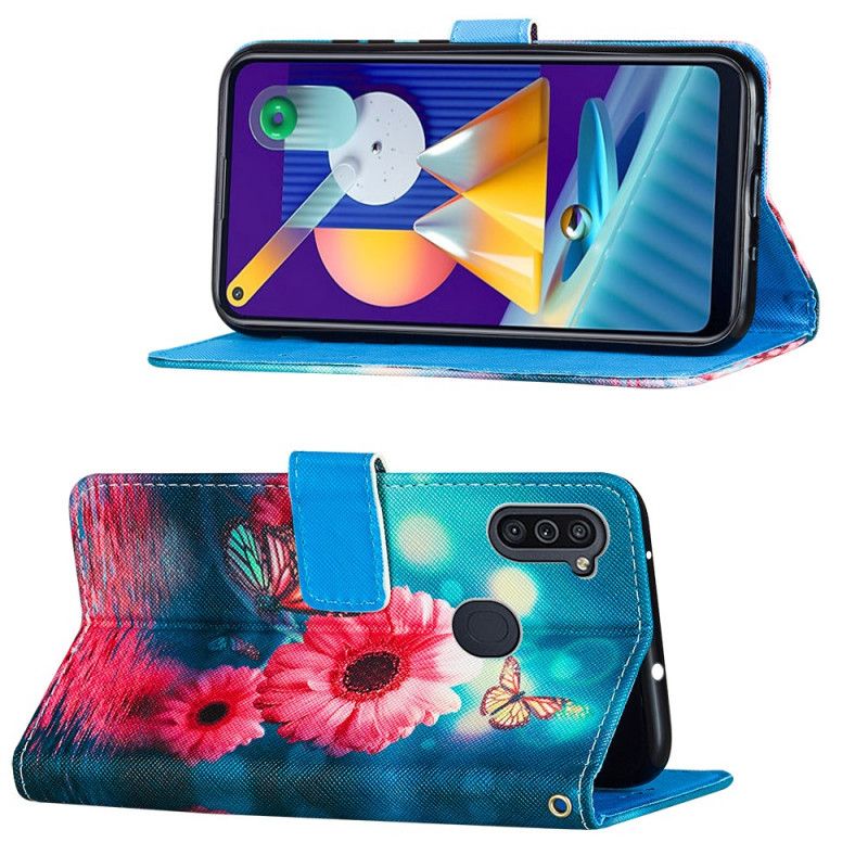 Fodral Samsung Galaxy M11 Blommor Och Fjärilar