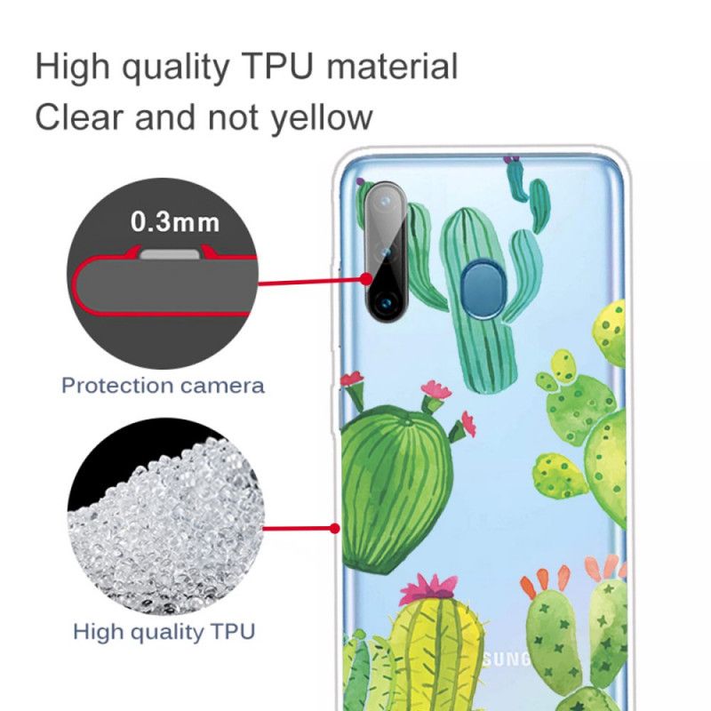 Skal för Samsung Galaxy M11 Akvarellkaktus