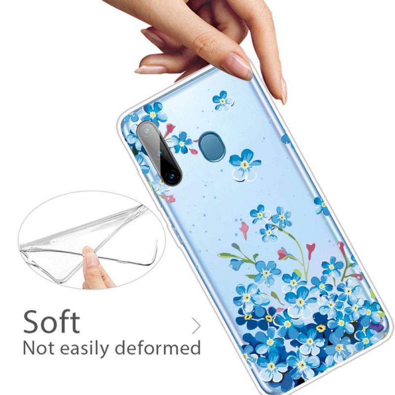 Skal Samsung Galaxy M11 Blå Blommor