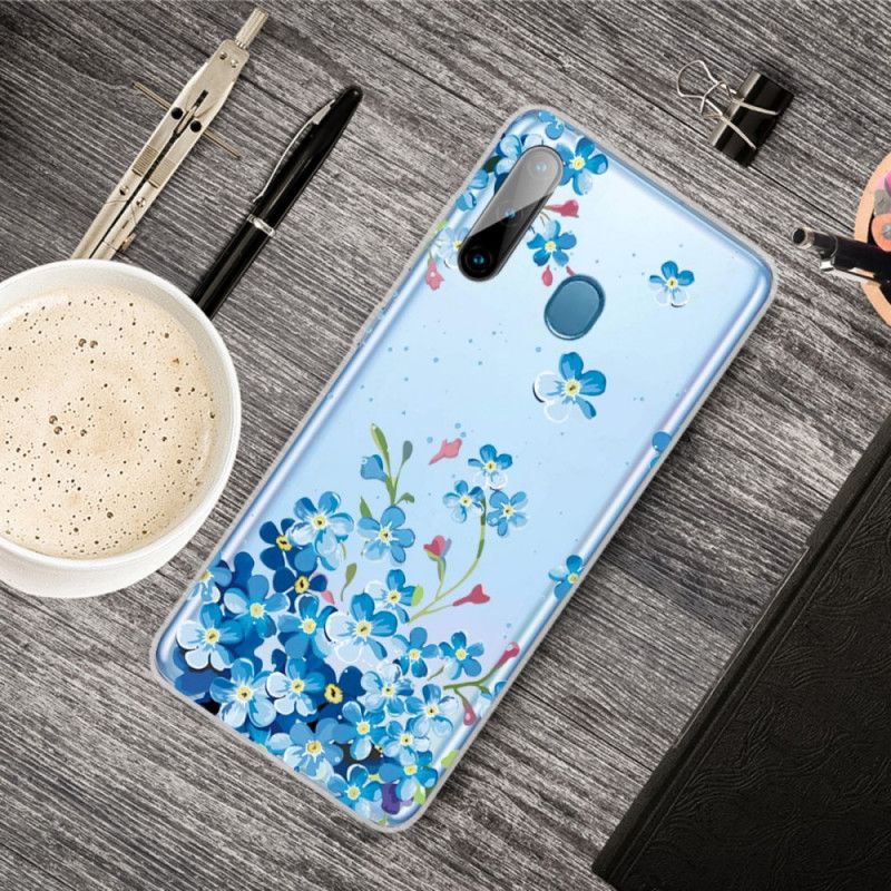 Skal Samsung Galaxy M11 Blå Blommor