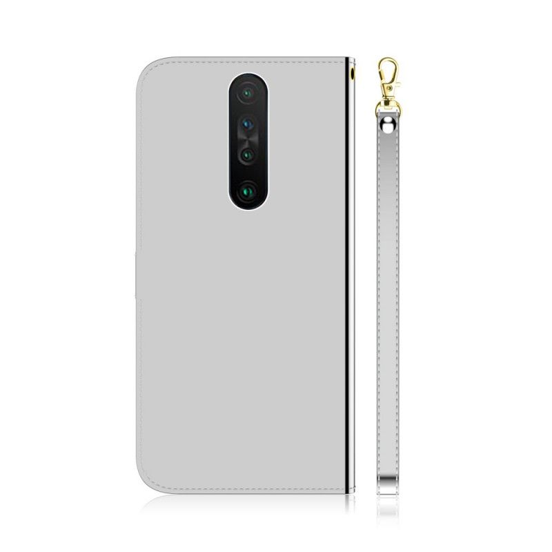 Fodral för Xiaomi Redmi K30 Svart Spegelskydd I Imiterat Läder