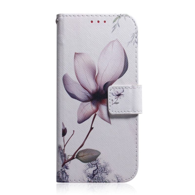 Fodral för Huawei P40 Lite Gammal Rosblomma