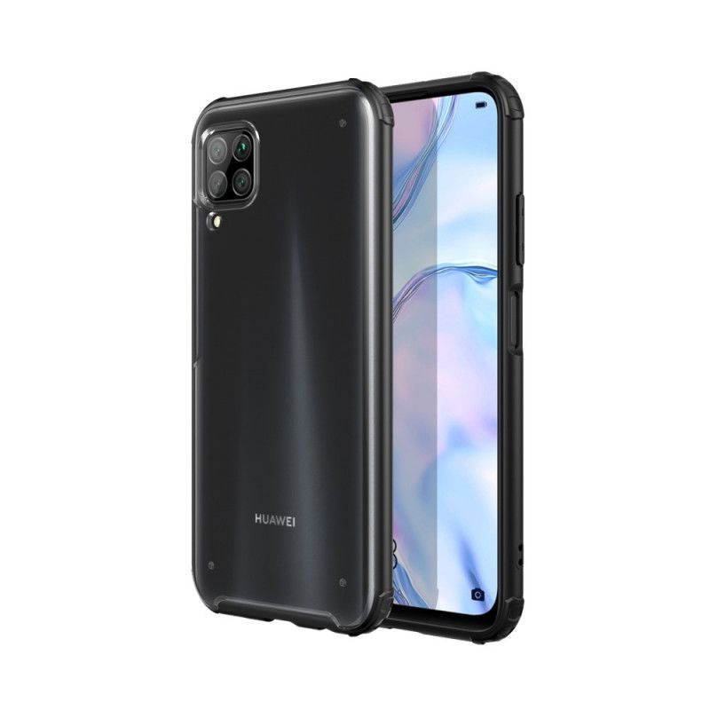 Skal för Huawei P40 Lite Svart Hybrid Silikonfälg Design