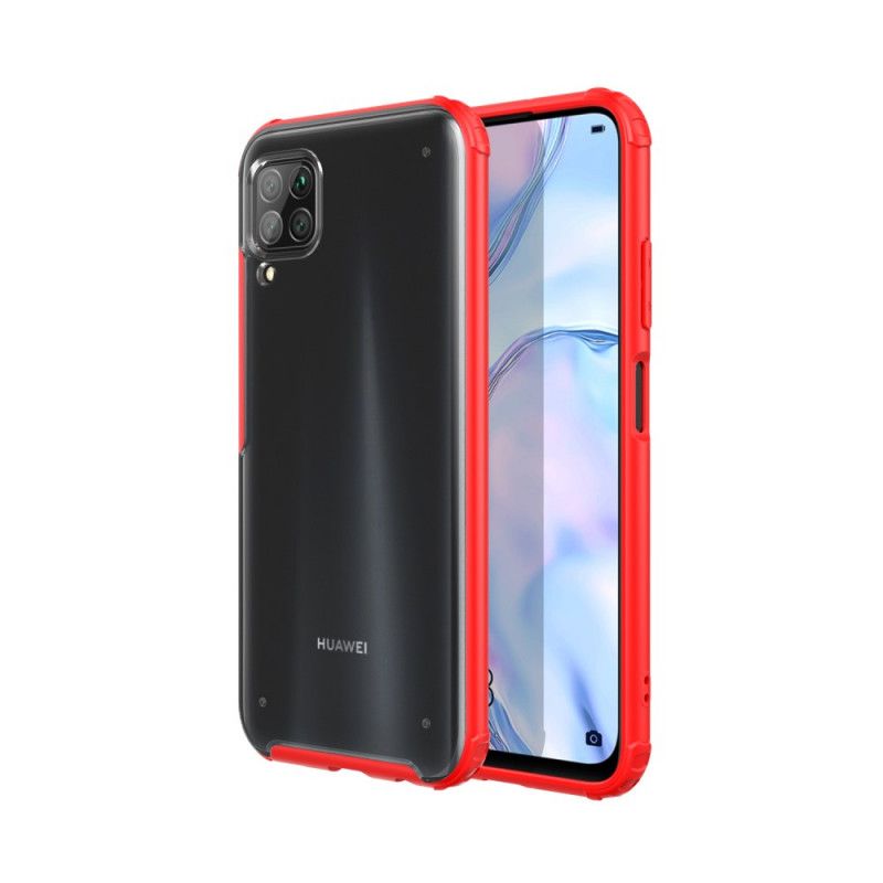 Skal för Huawei P40 Lite Svart Hybrid Silikonfälg Design