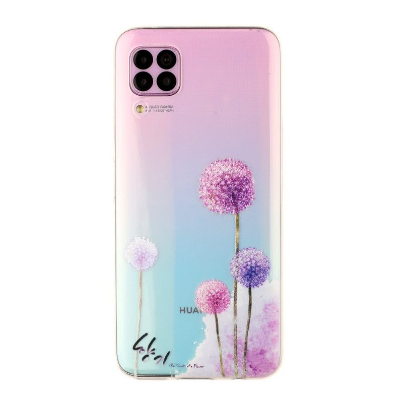 Skal för Huawei P40 Lite Transparent Färgade Maskrosor