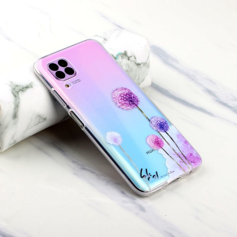 Skal för Huawei P40 Lite Transparent Färgade Maskrosor