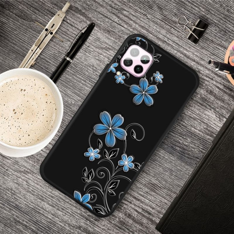 Skal Huawei P40 Lite Blå Blommor