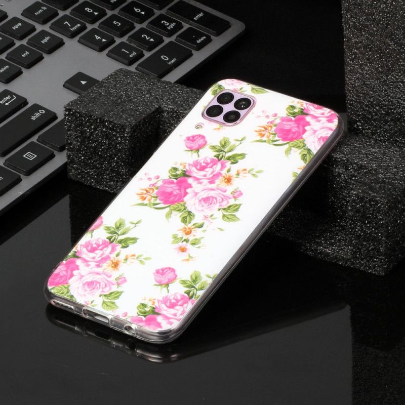 Skal Huawei P40 Lite Fluorescerande Frihetsblommor