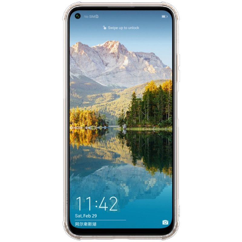 Skal Huawei P40 Lite Grå Förstärkt Transparent Nillkin