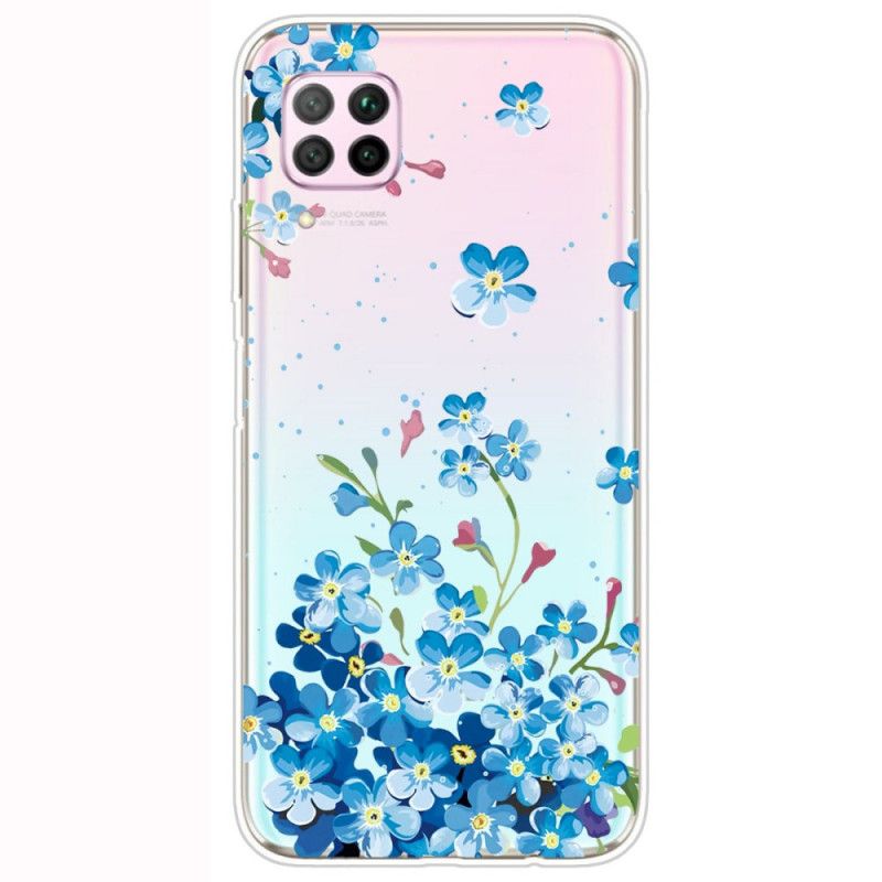 Skal Huawei P40 Lite Mobilskal Bukett Med Blå Blommor