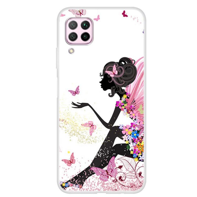 Skal Huawei P40 Lite Mobilskal Butterfly Lady